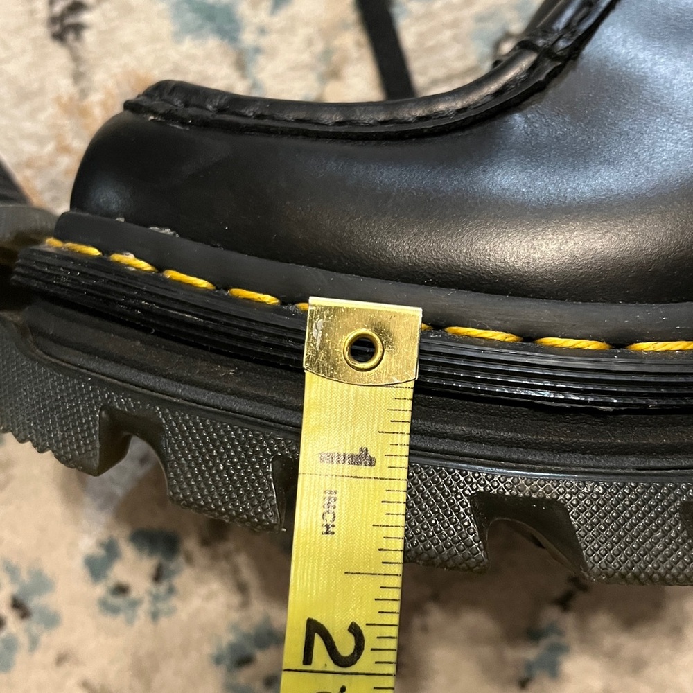 Dr. Martens Black Corran 3-Eye Atlas Leather Heeled Boots - Picture 17 of 17